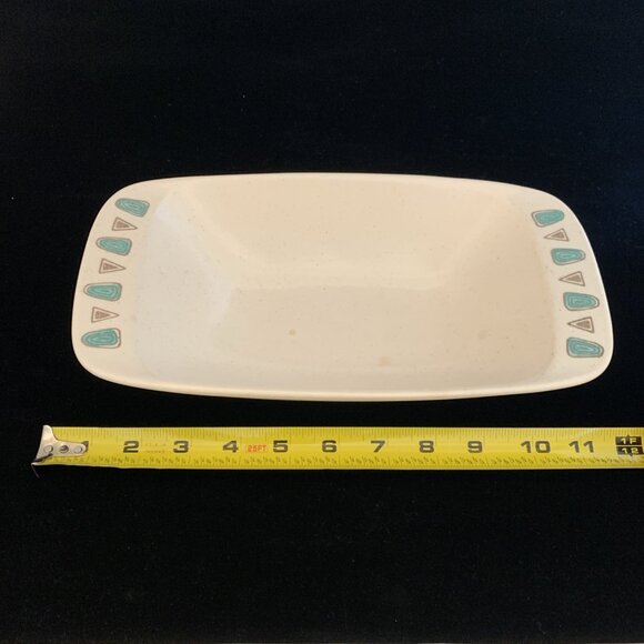 Metlox Poppytrail Navajo Rectangular Serving Bowl 11" Vintage MCM Pottery - Picture 6 of 11